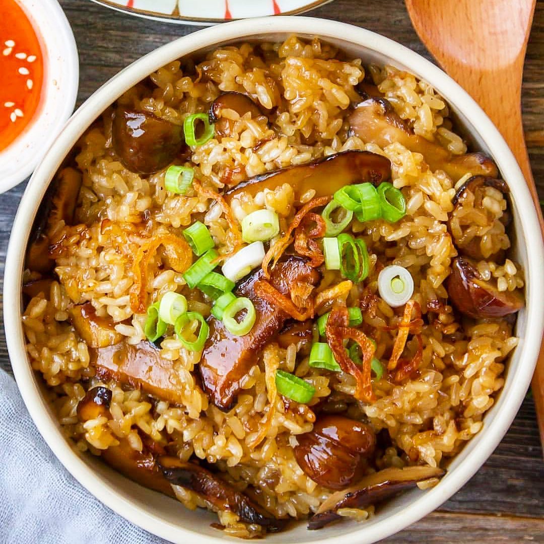 Mushrooms Chestnut Sticky Rice Bowl
