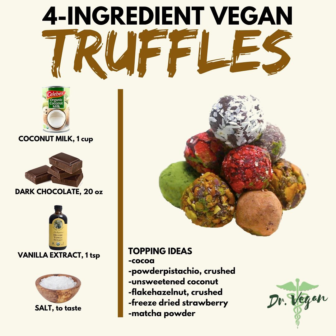 Easy Vegan Dark Chocolate Truffles with Coconut Milk
