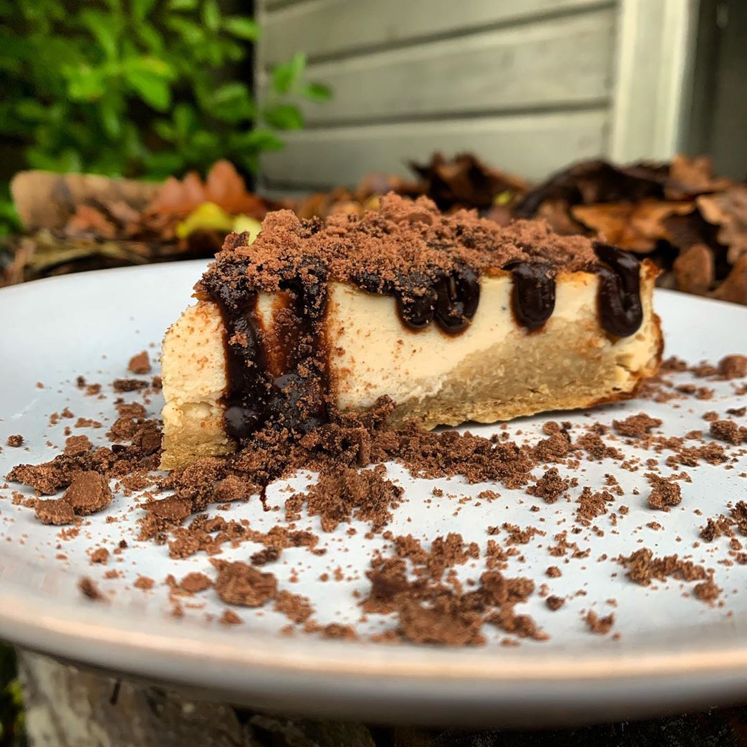 Vegan Tofu Bourbon Cheesecake