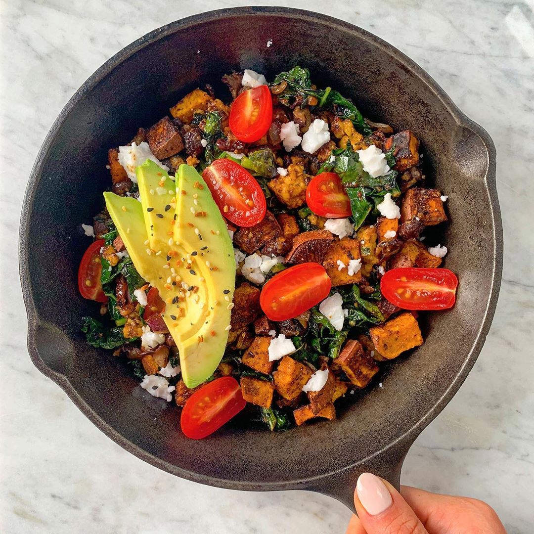 Sweet Potato Tempeh Hash