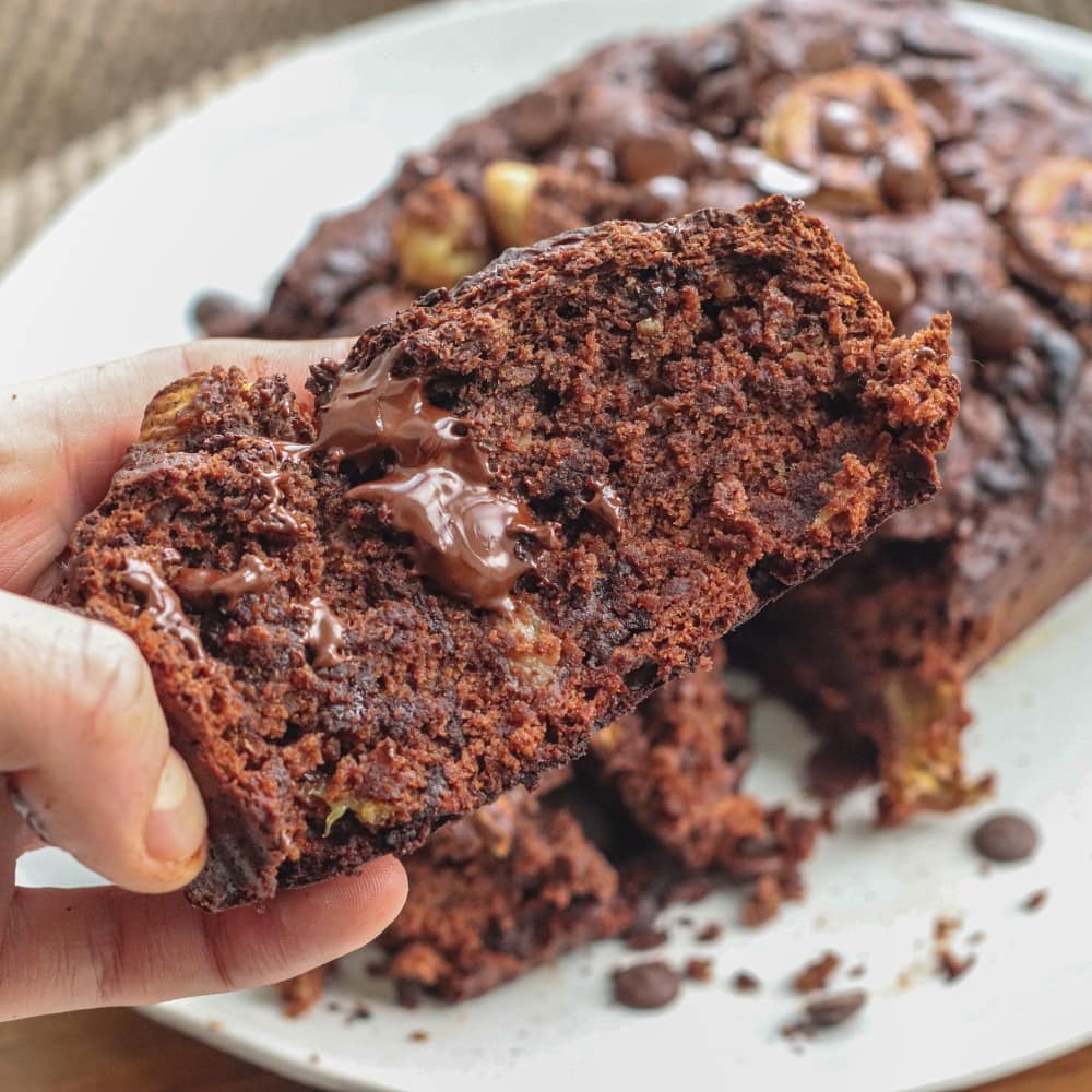 Peanut Butter Chocolate Banana Bread