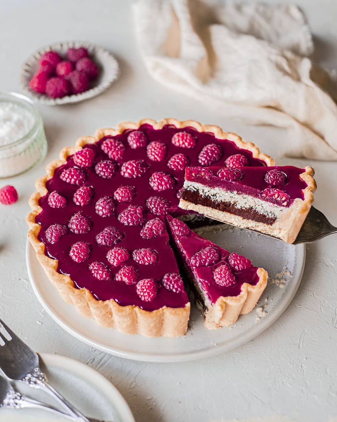Vegan Lamington Tart with Berries