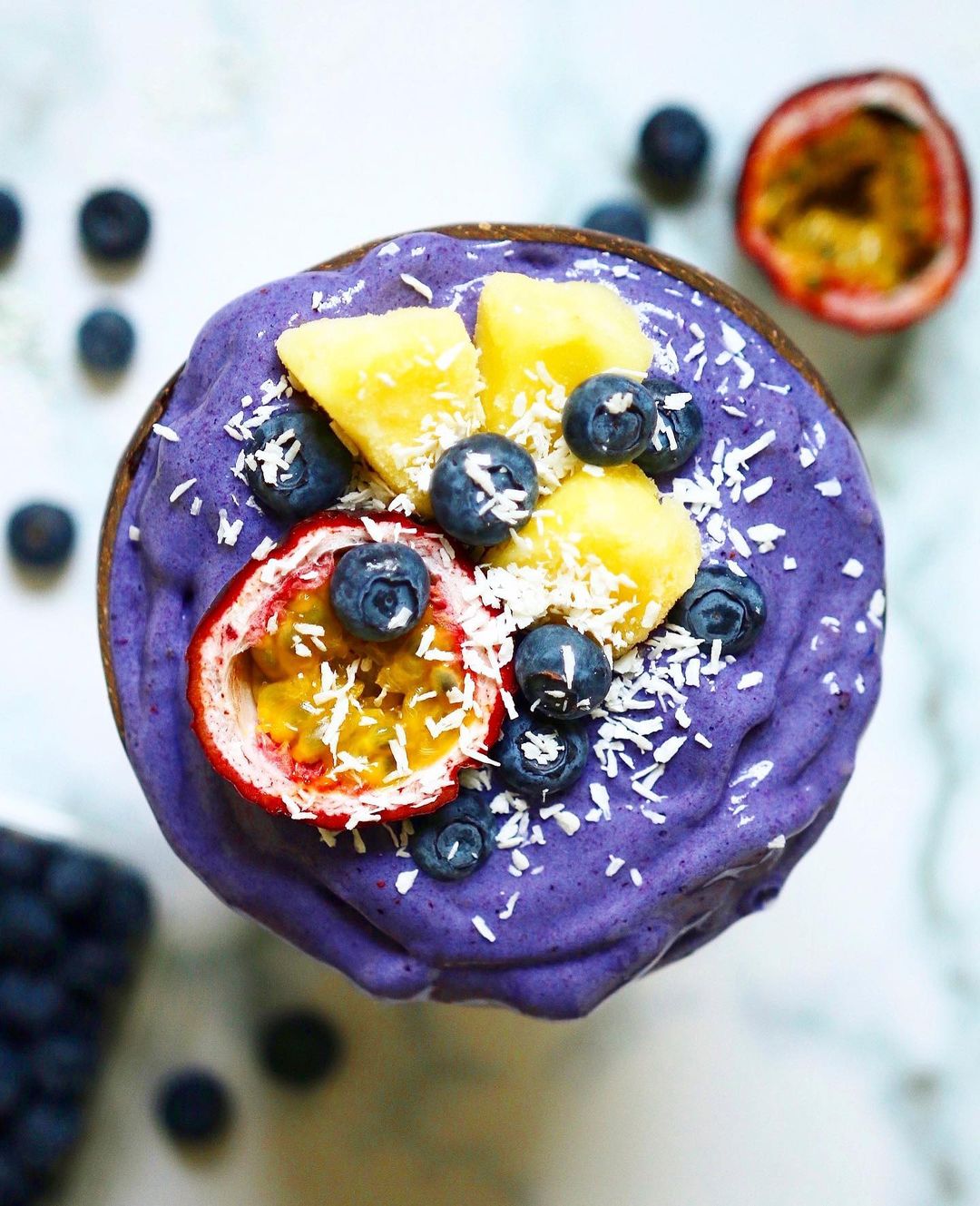 Vegan Pineapple Banana Smoothie Bowl