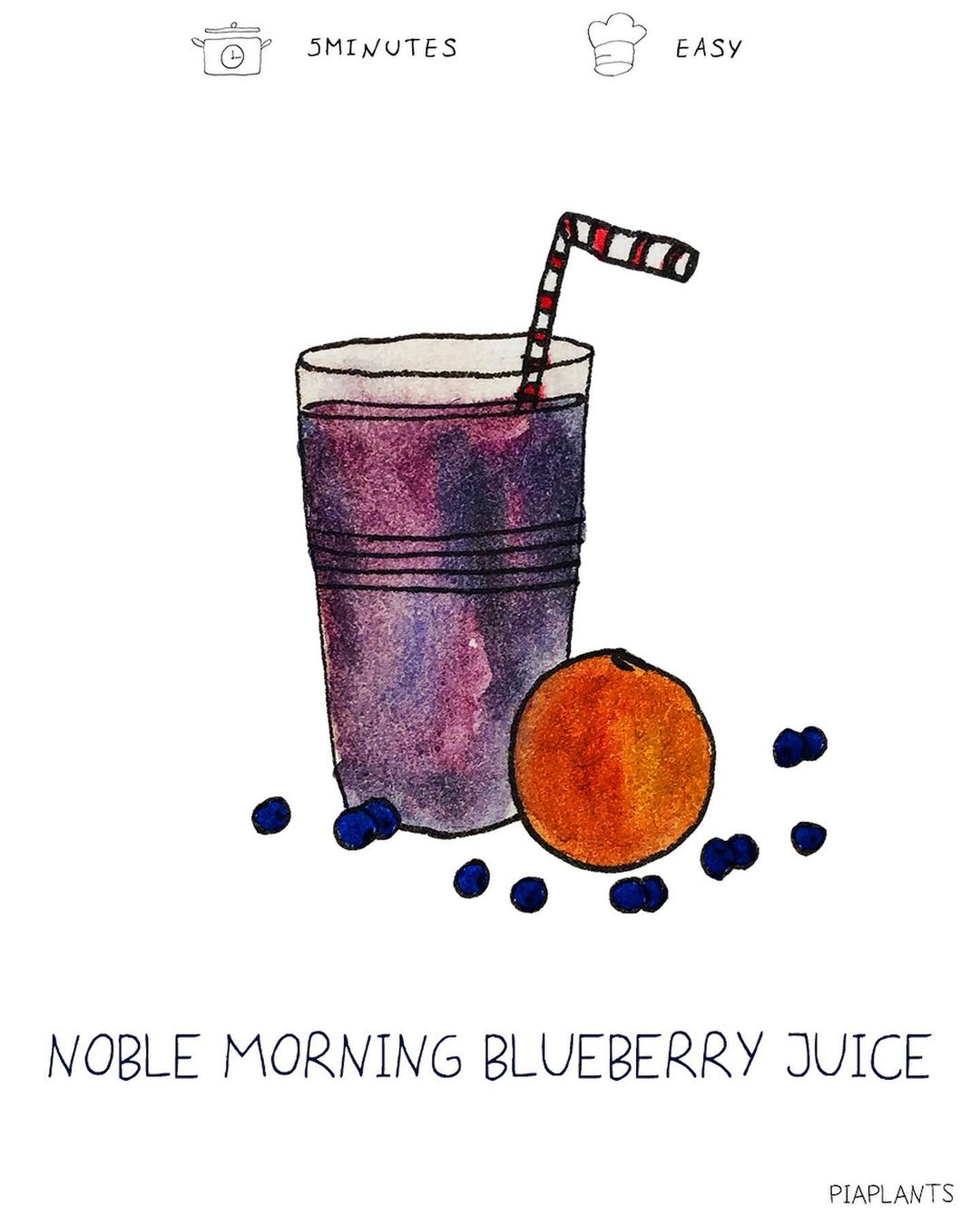 Energizing Morning Juice with Blueberries and Citrus