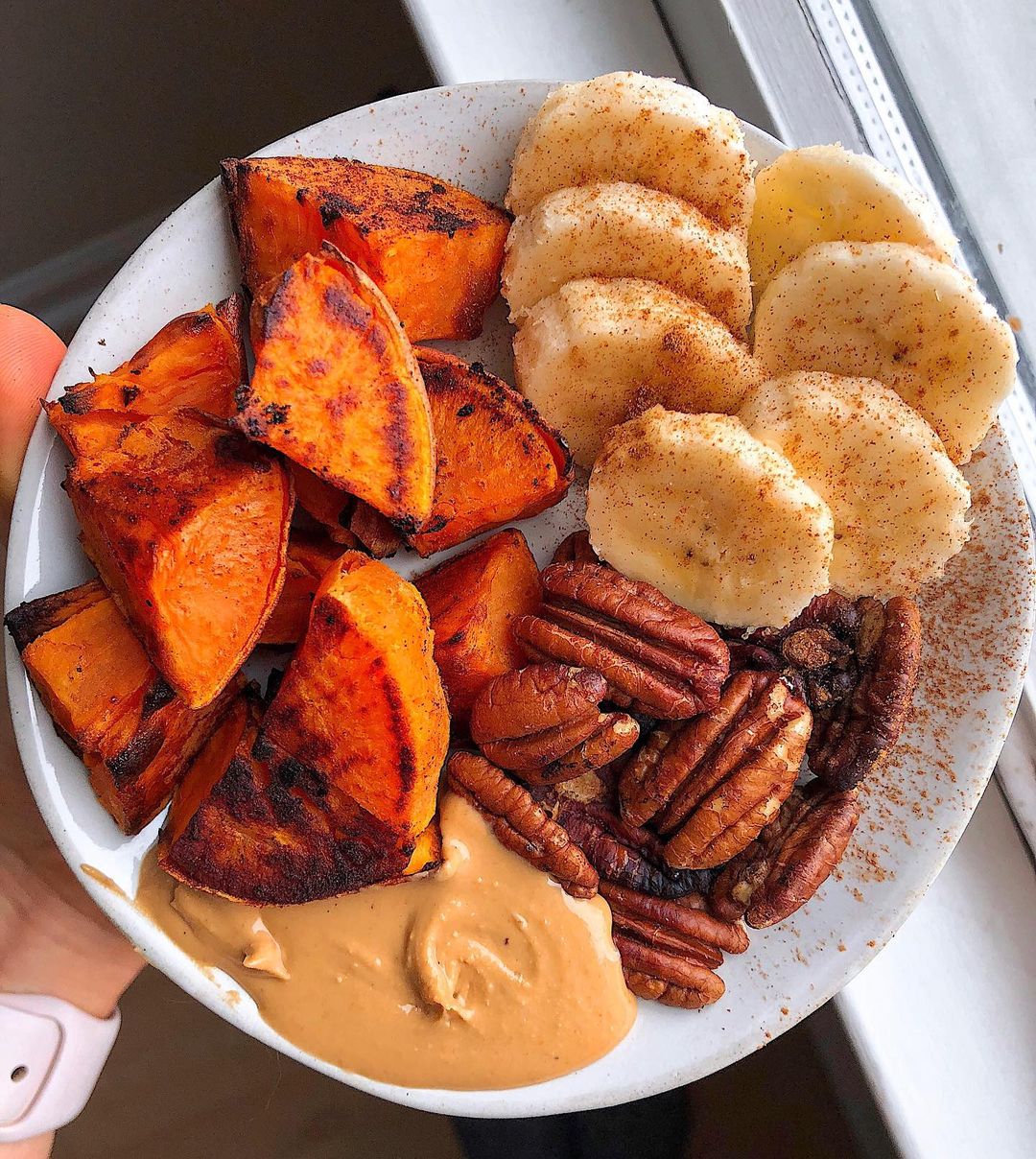 Easy Cinnamon Roasted Sweet Potato Breakfast with Pecans