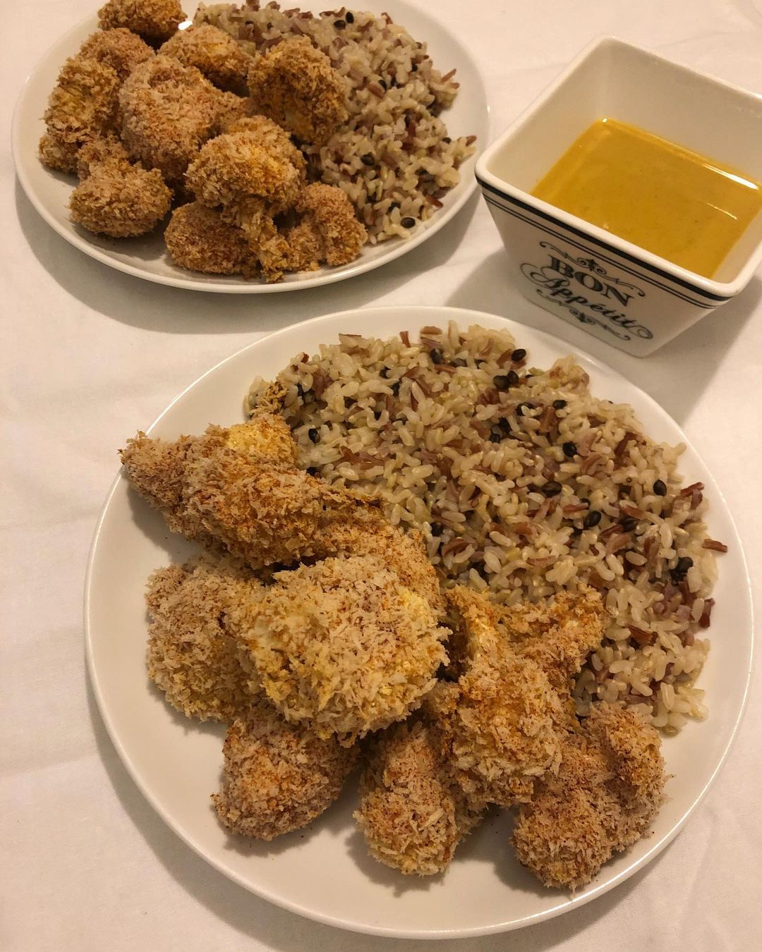 Crispy Cauliflower Wings with Honey Mustard Sauce