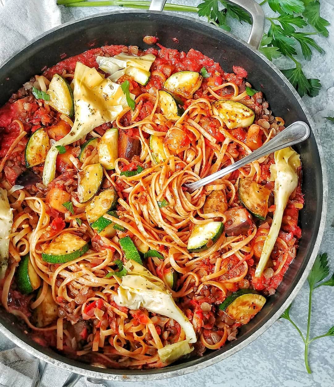 Lentil Eggplant Bolognese Sauce