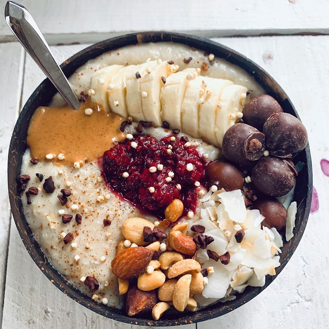 Peanut Butter Jelly Cauliflower Oats
