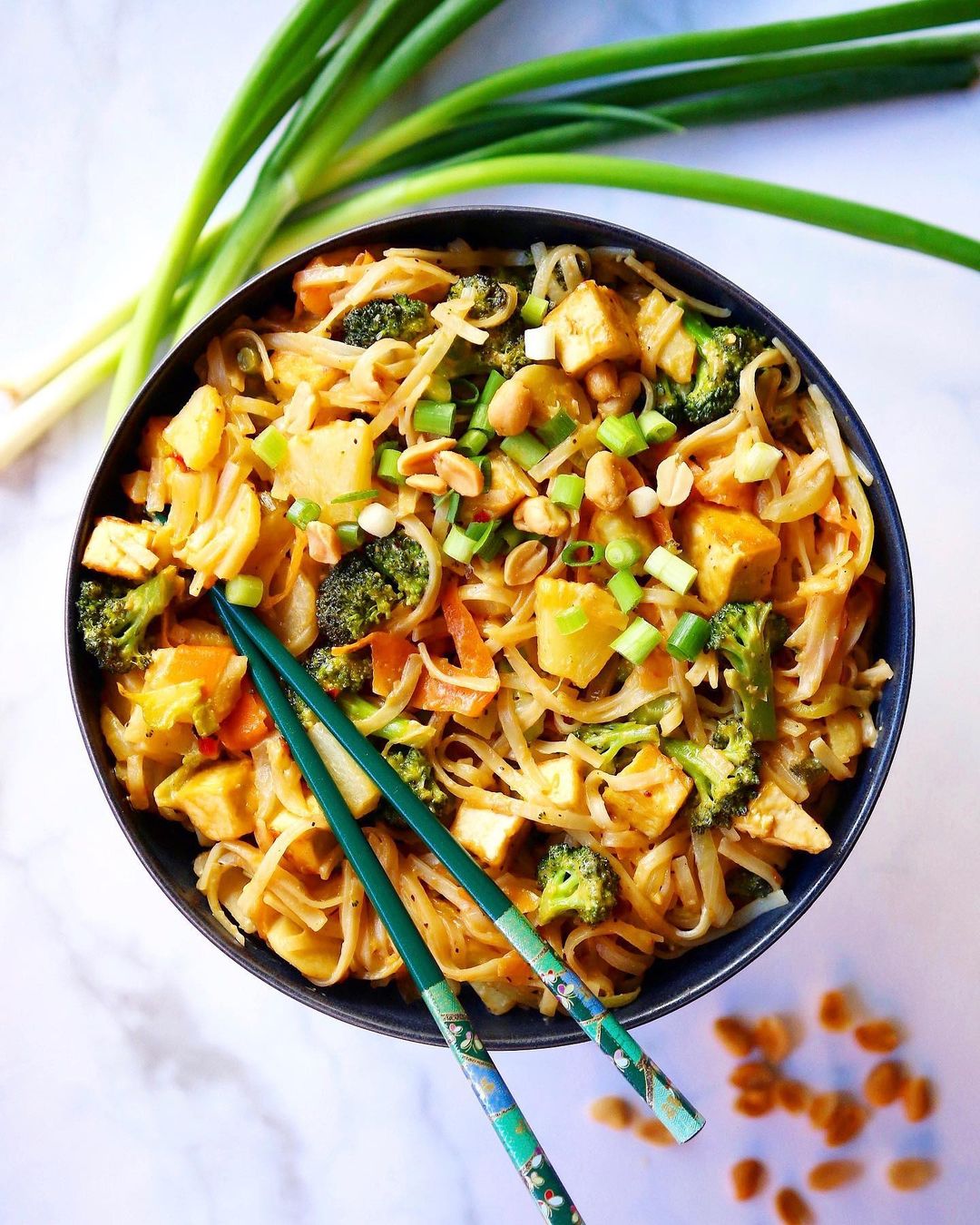 Vegan Pad Thai with Peanut Sauce