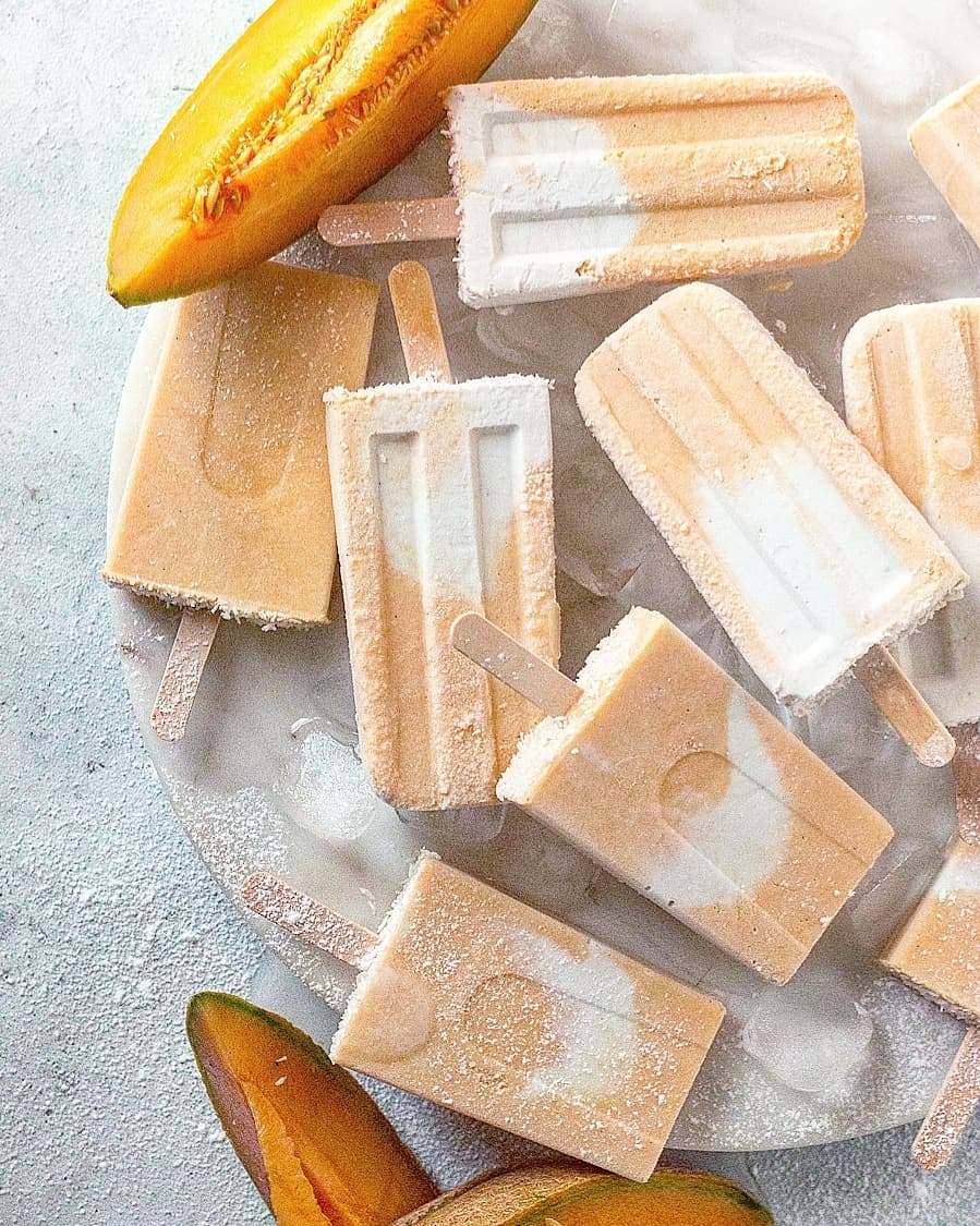 Homemade Muskmelon Popsicles for Summer Treat