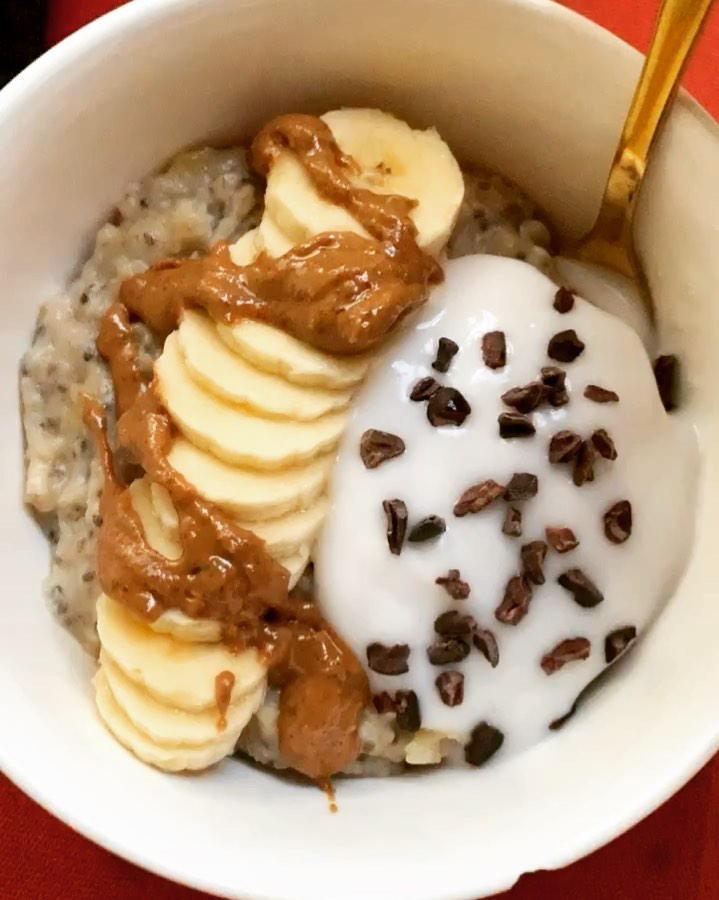 Vegan Coconut Porridge with Banana Toppings