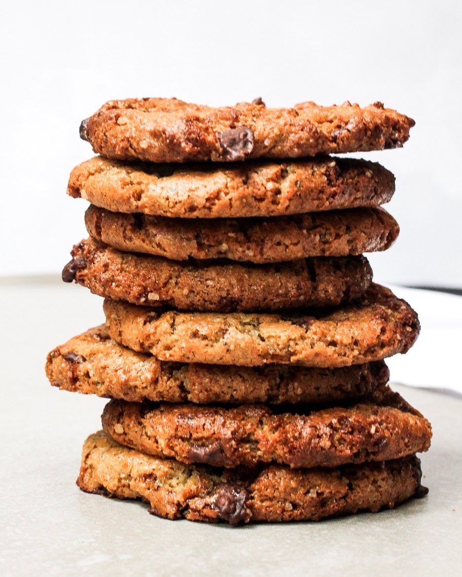 Chewy Choc Chip Tahini Cookies