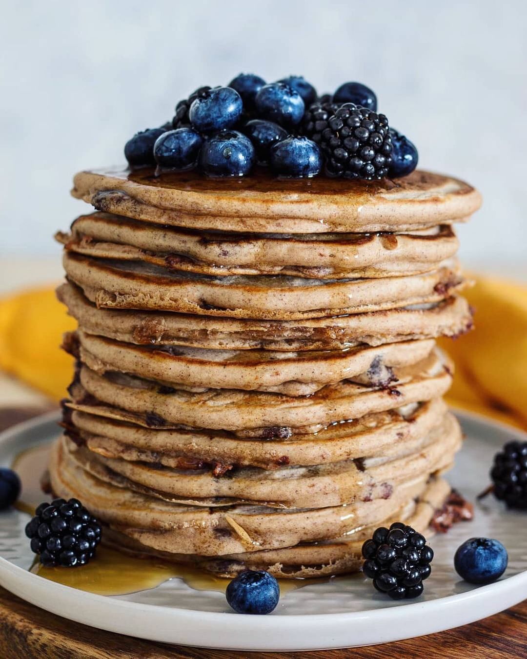 Vegan Cinnamon Chocolate Chip Pancakes