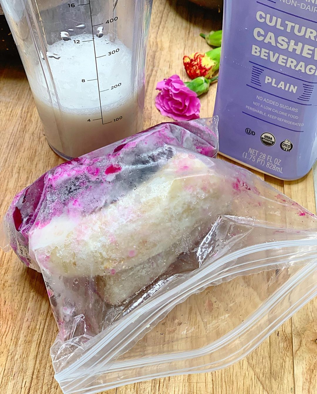 Vegan Pitaya Rose Smoothie Bowl