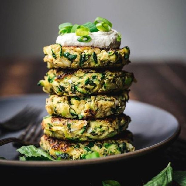 Pesto Zucchini Fritters