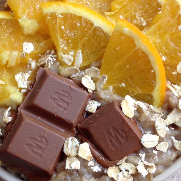 Orange and Chocolate Oatmeal Bowl