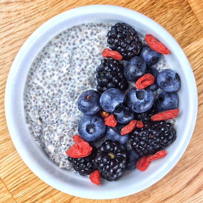 Creamy Nutritious Chia Seed Pudding Breakfast