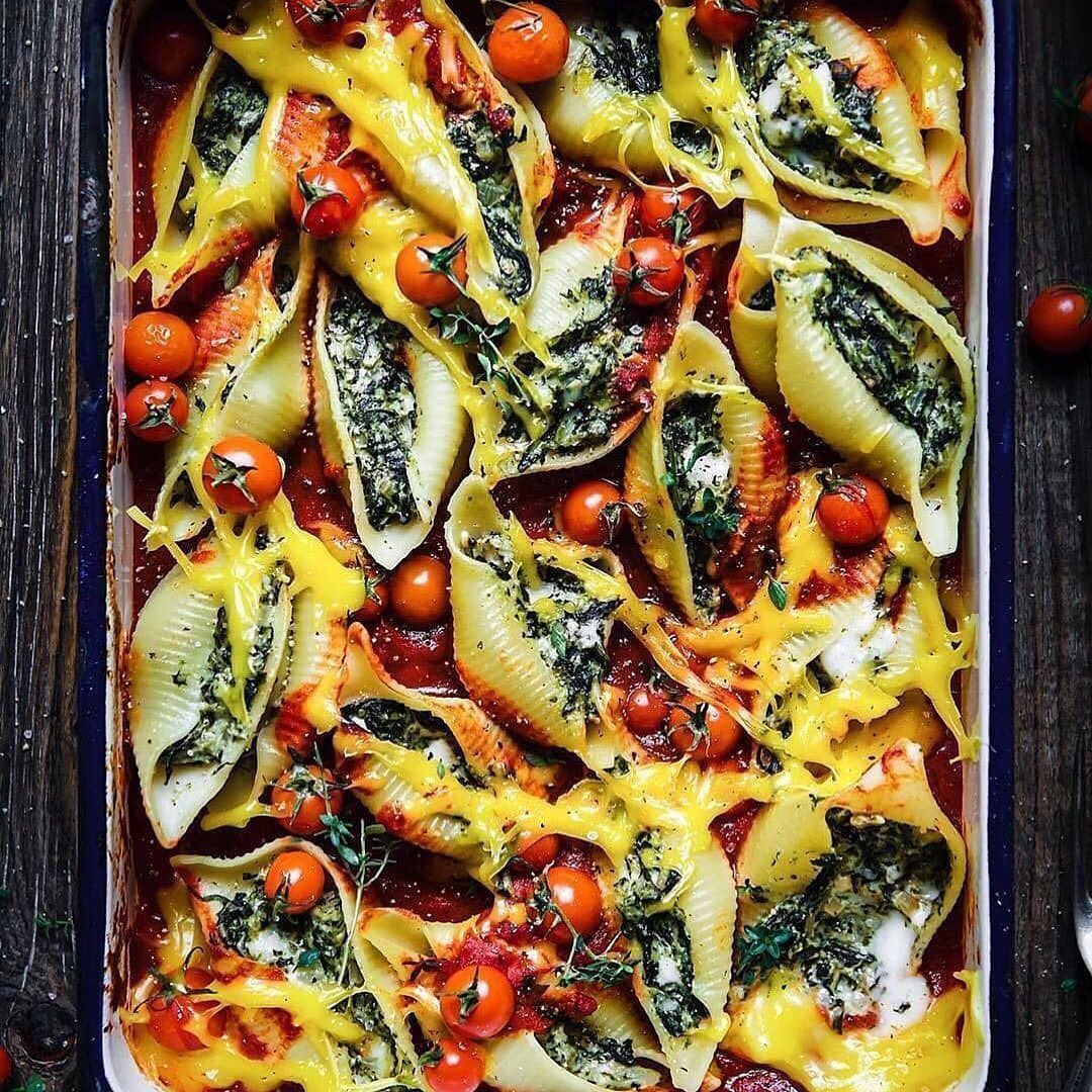 Spinach and Feta Stuffed Pasta
