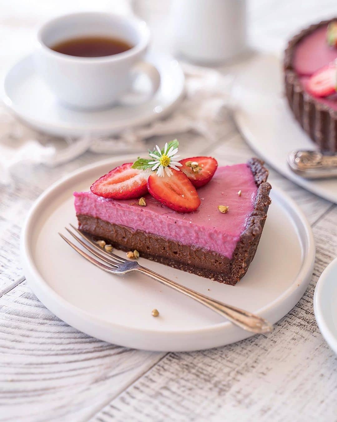 No-Bake Beetroot Orange Chocolate Tart