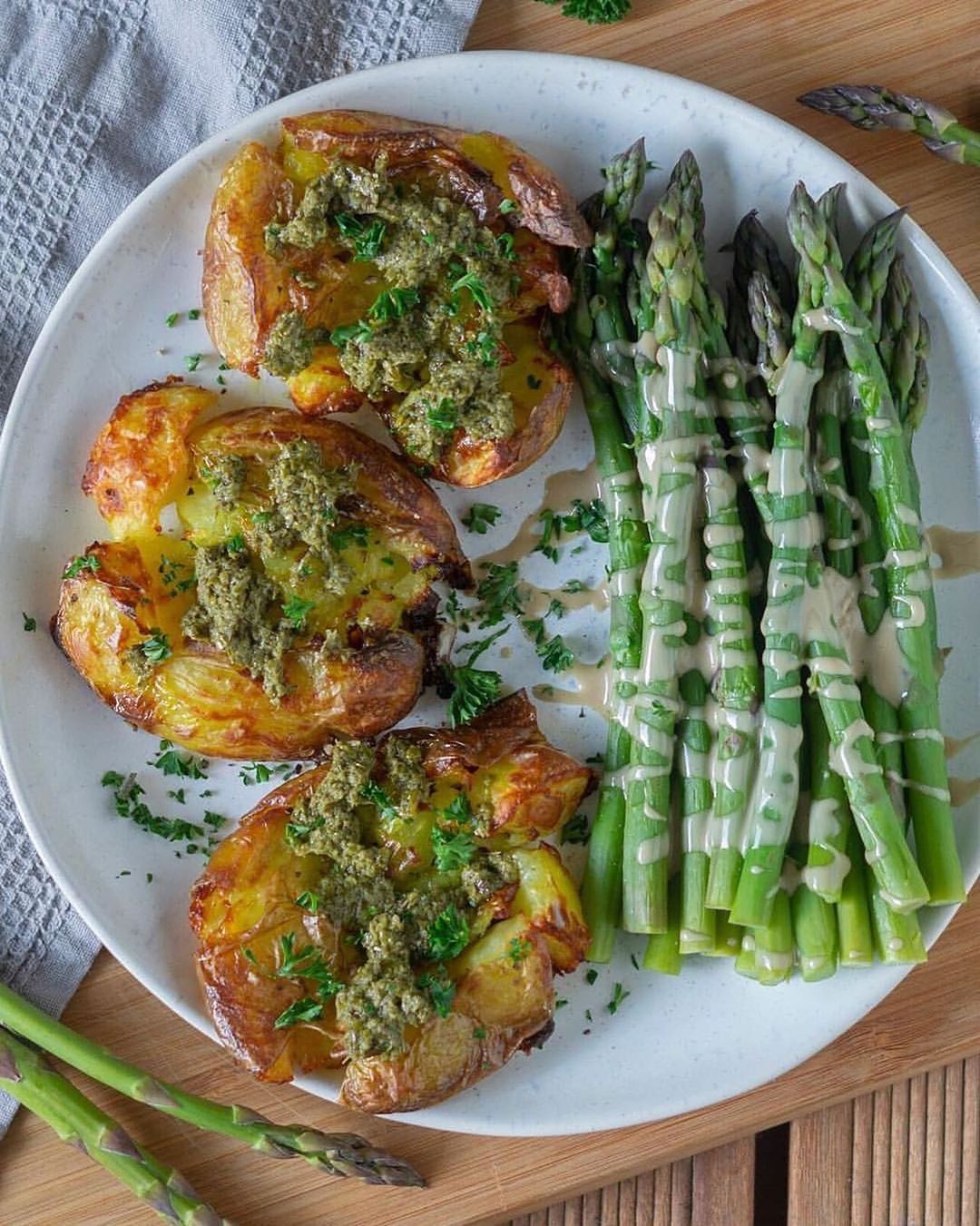 Crispy Baked Smashed Potatoes