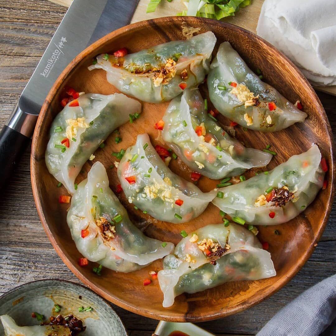 Gluten-Free Bok Choy Crystal Dumplings