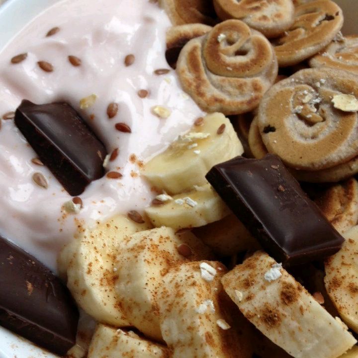 Mini Banana Pancake Swirls with Chocolate