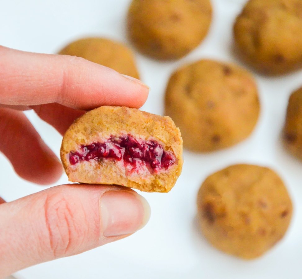 Peanut Butter and Jelly Chickpea Bites