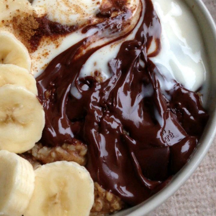 Delicious Chocolate Banana Oatmeal Breakfast