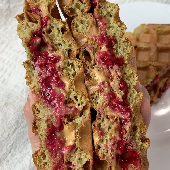 Double Waffle Pb&j Breakfast Sandwich