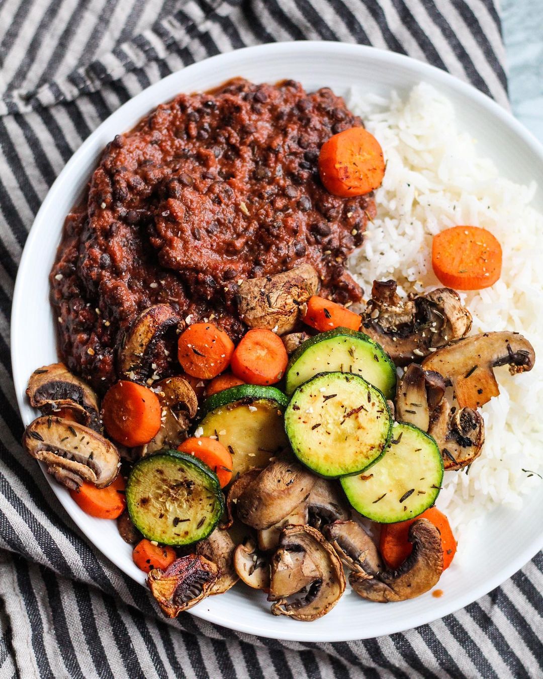Thyme Infused Balsamic Lentils