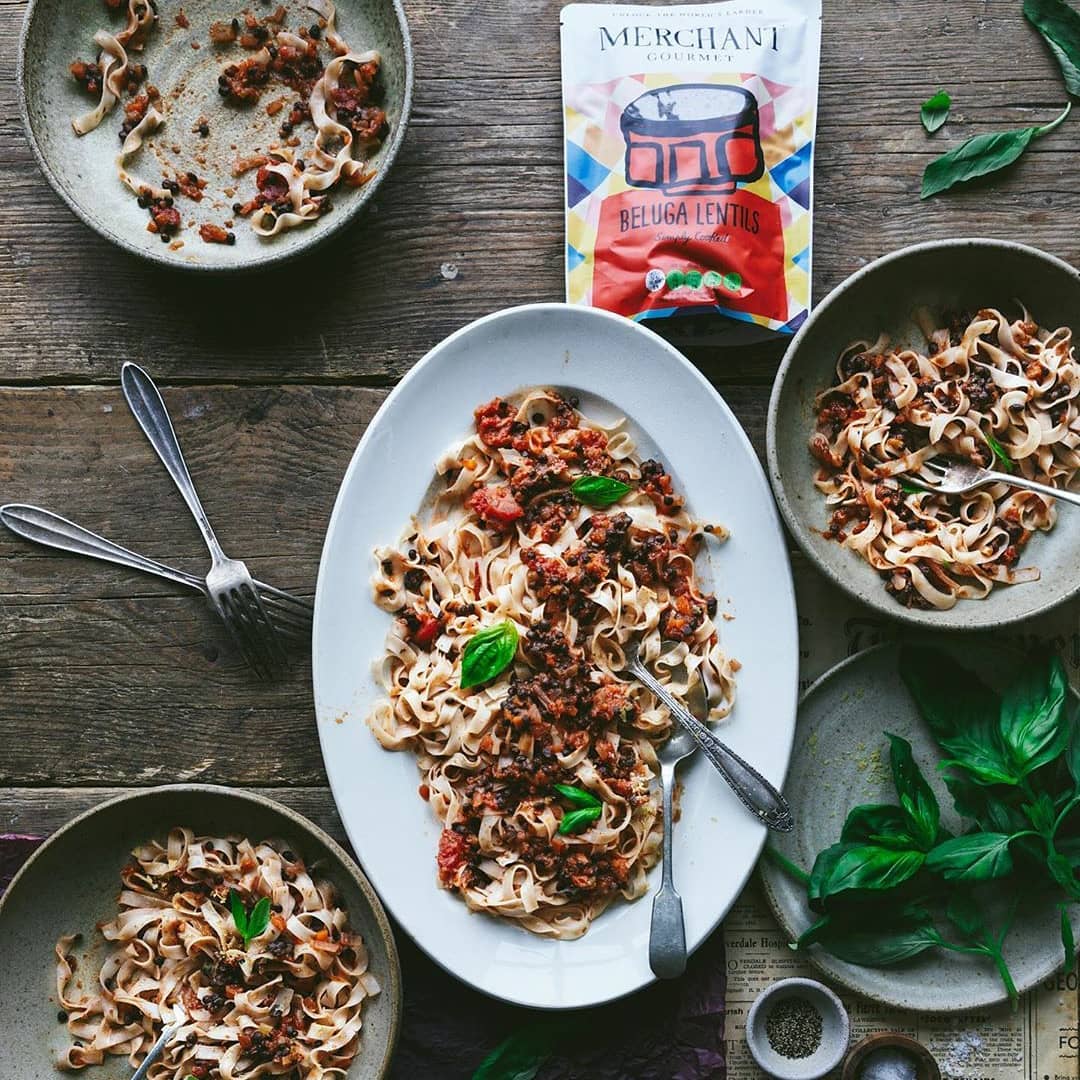 Vegan Beluga Lentil Bolognese