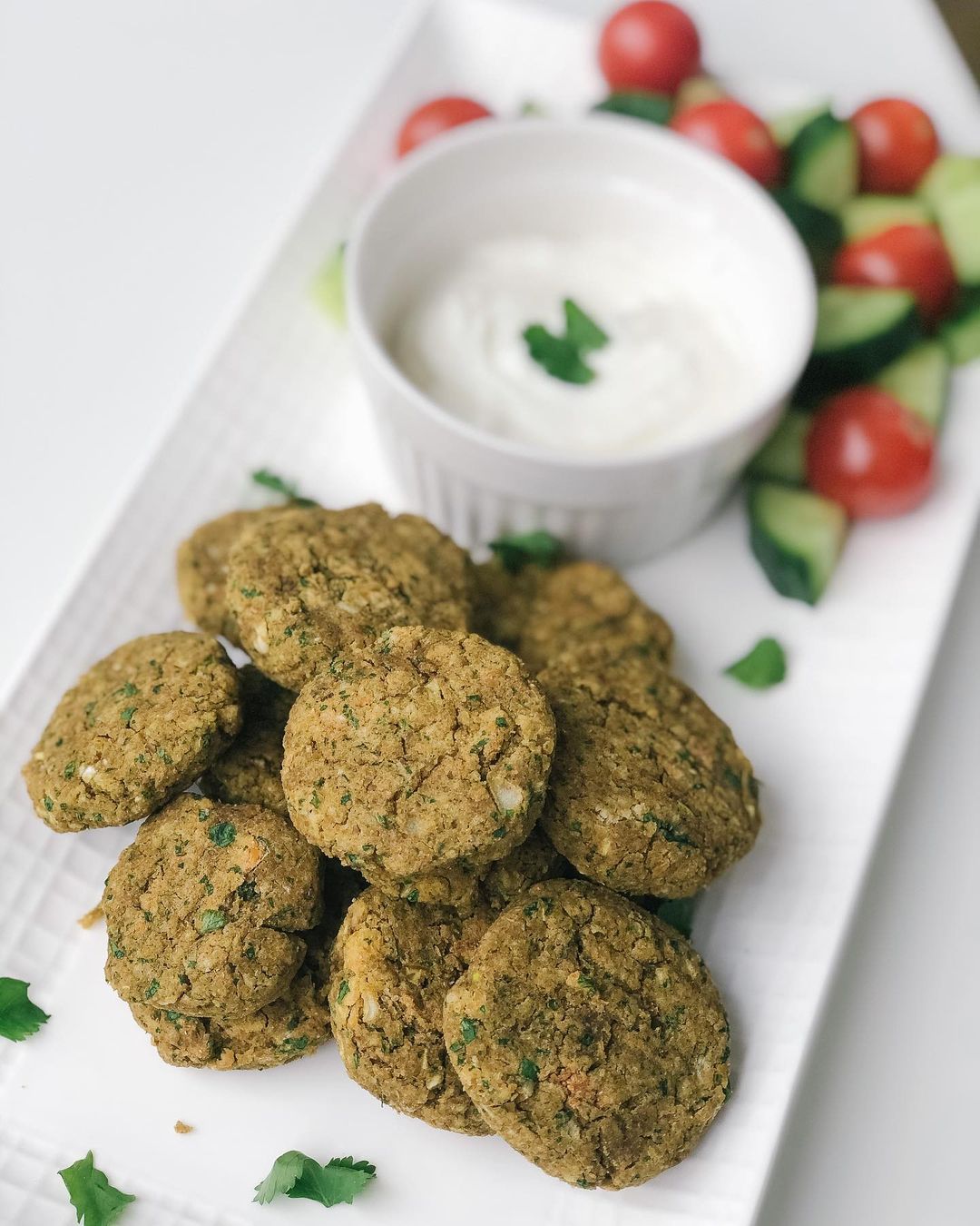 Baked Falafel with Chickpeas and Spices