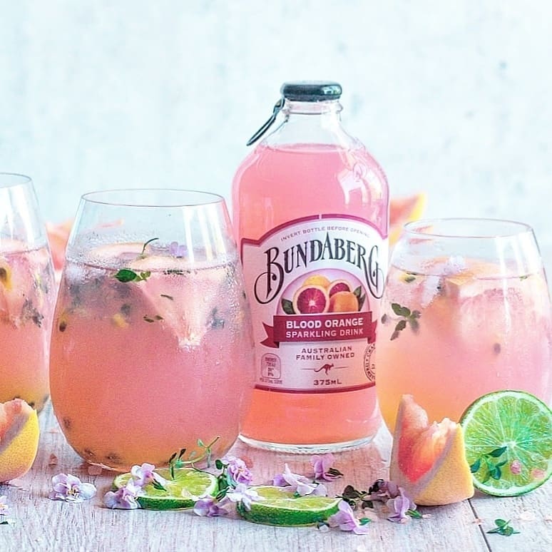 Passionfruit Thyme Blood Orange Mocktail