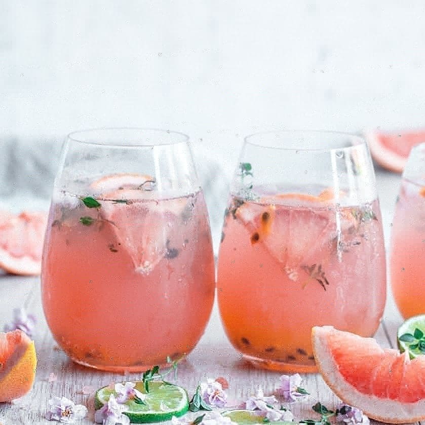 Passionfruit Thyme Blood Orange Mocktail