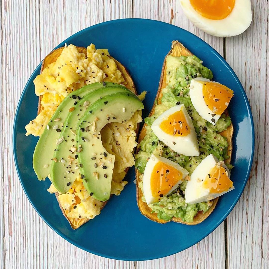 Sweet Potato Toast with Soft Boiled Egg