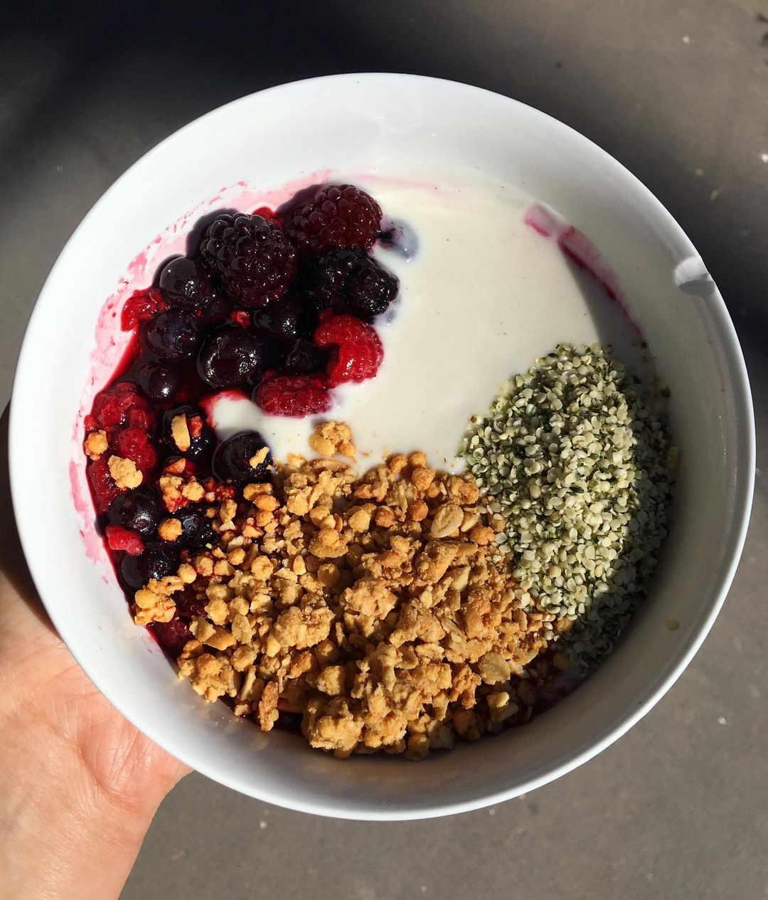 Cashew Yogurt Bowl with Berries and Granola