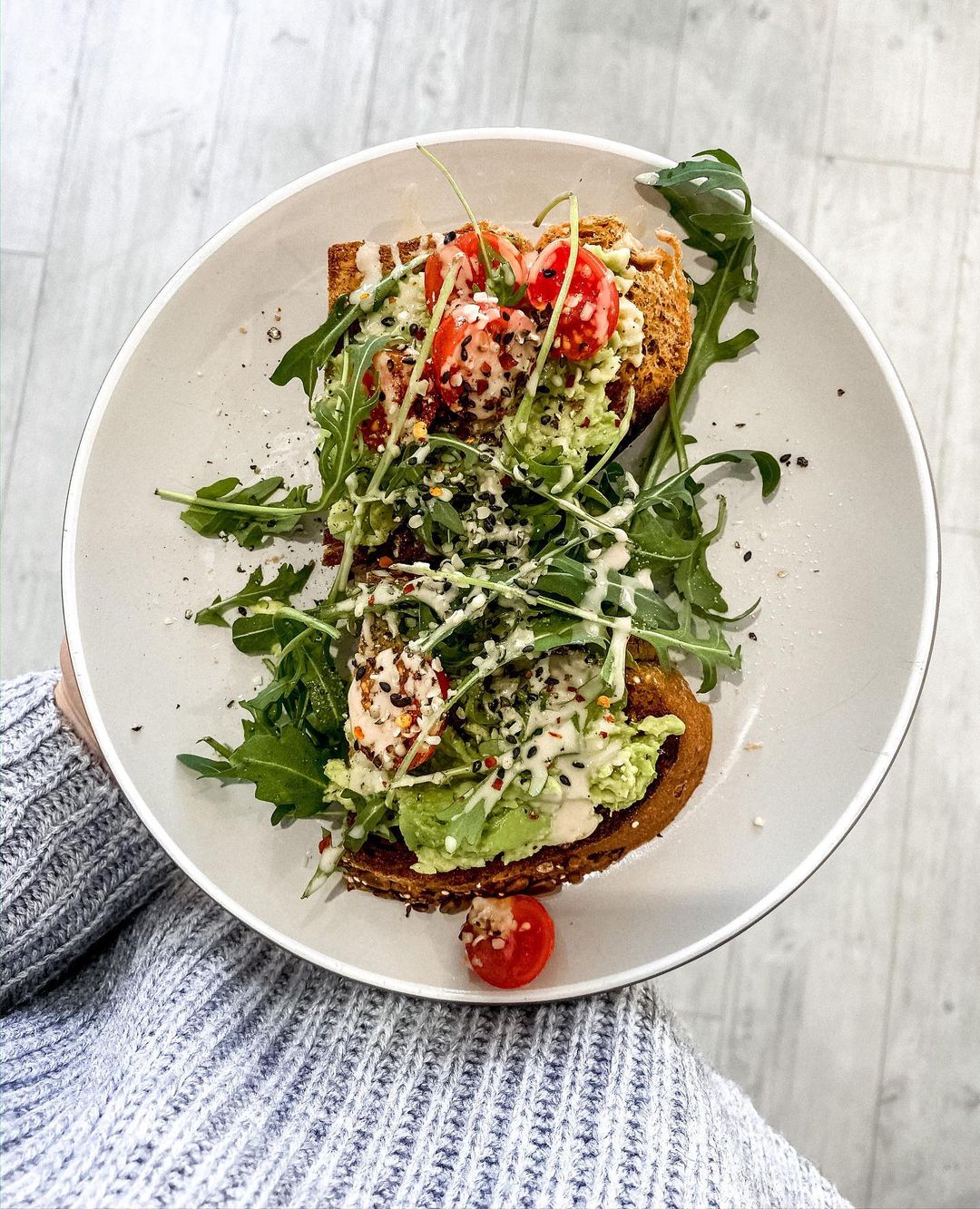 Tasty Avocado Toast with Fresh Toppings