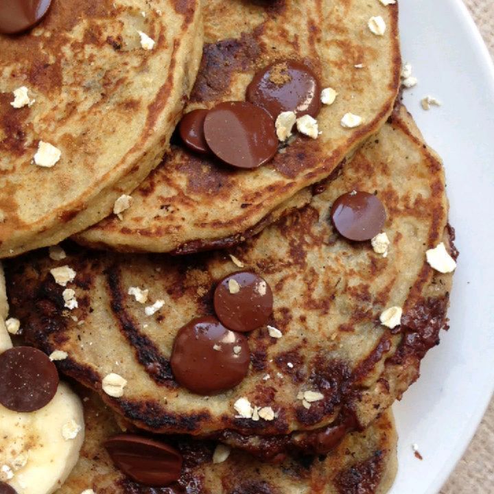 Chocolate Chip Banana Bread Pancakes