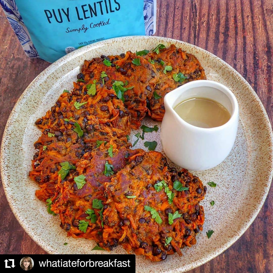Spiced Puy Lentil and Carrot Fritters