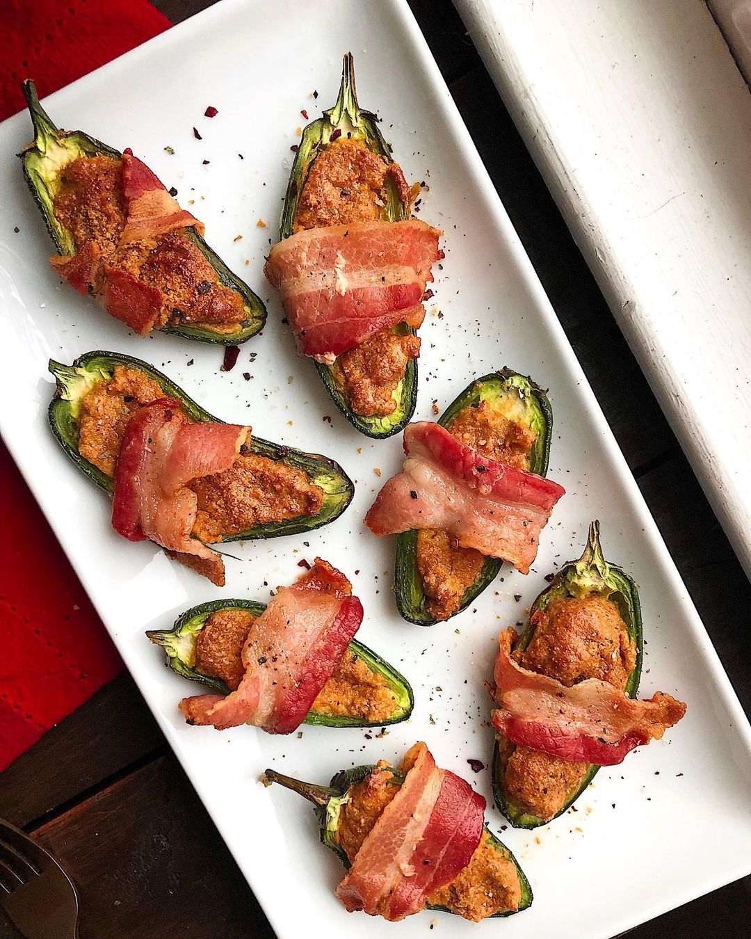 Air Fried Bacon Wrapped Jalapeño Poppers