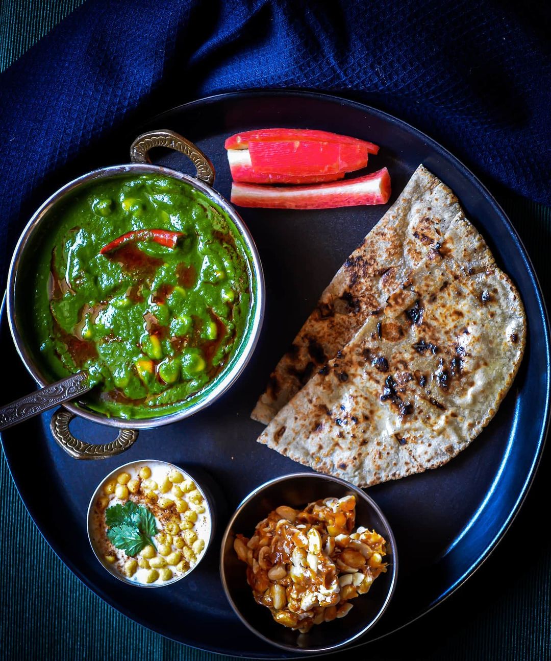 Fresh Spinach and Fenugreek Greens Saag
