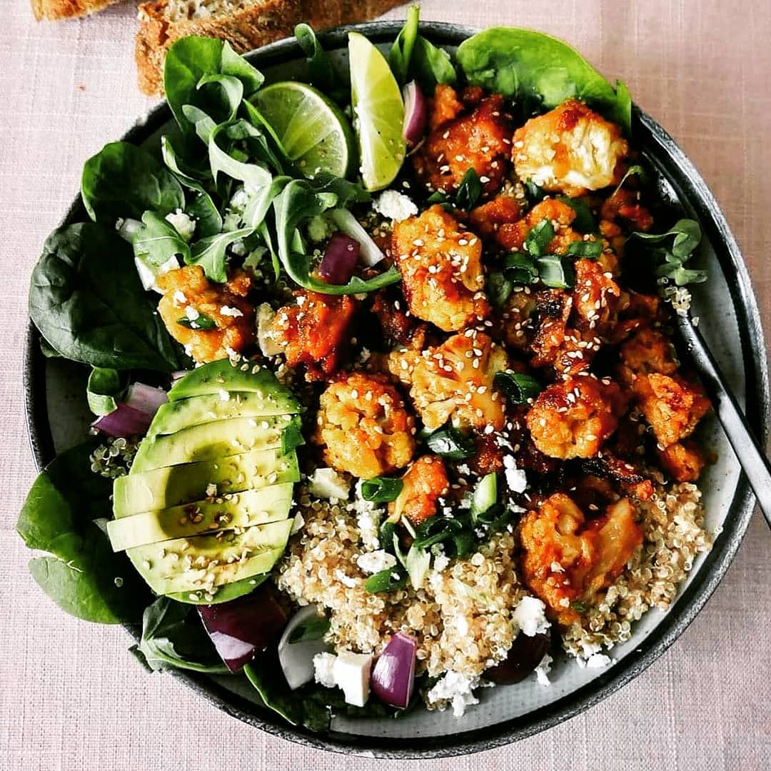Crispy Cauliflower Salad with Maple Syrup Sauce