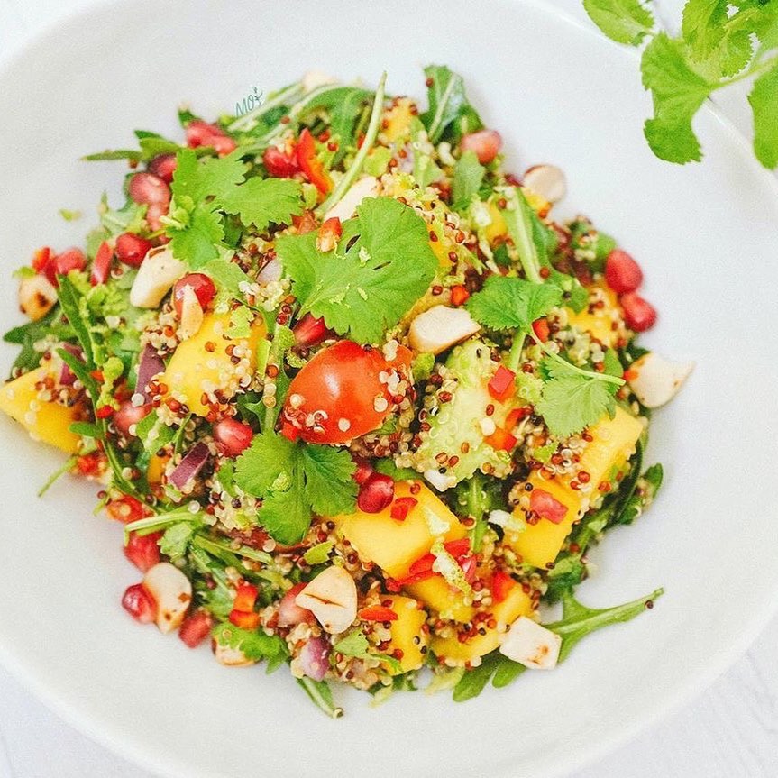 Fresh Mango Quinoa Salad with Avocado