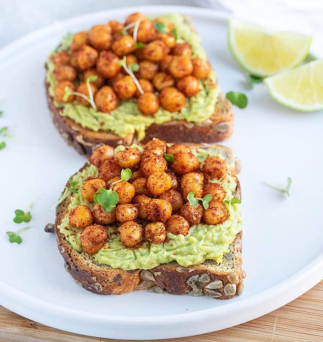 Crispy Chickpea Toasts with Avocado and Spices