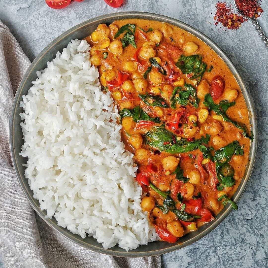 Chickpea Spinach Tomato Curry