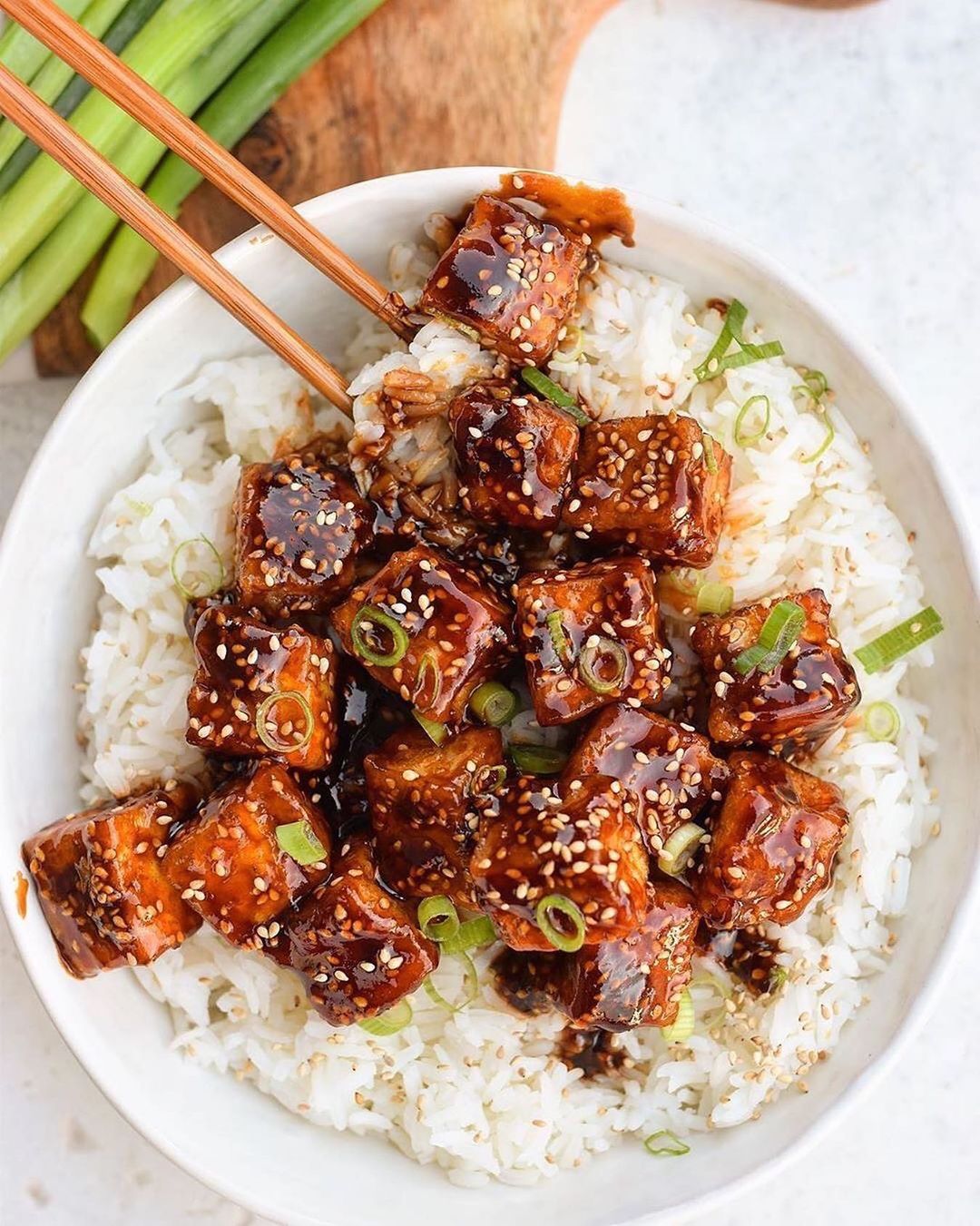 Sticky Sesame Crispy Tofu
