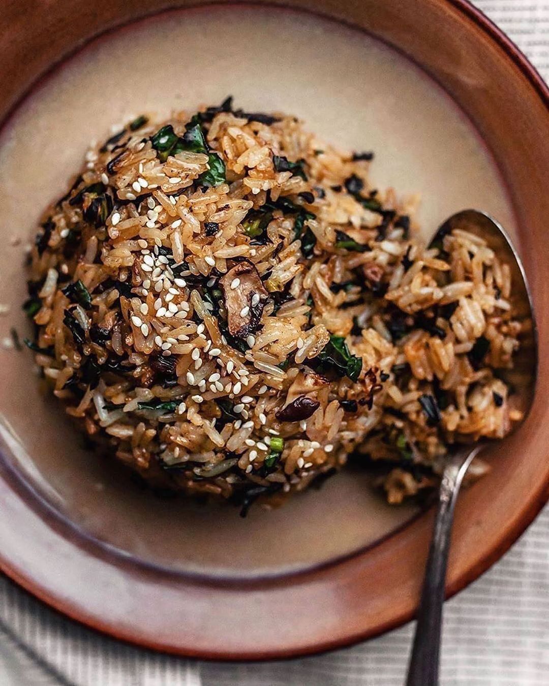 Crispy Kale and Shiitake Fried Rice