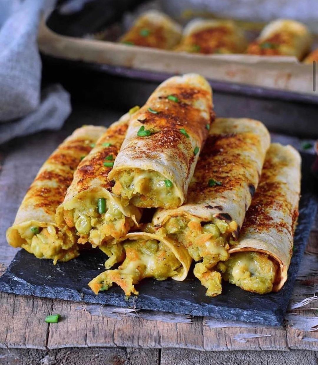 Homemade Crispy Veggie Taquitos
