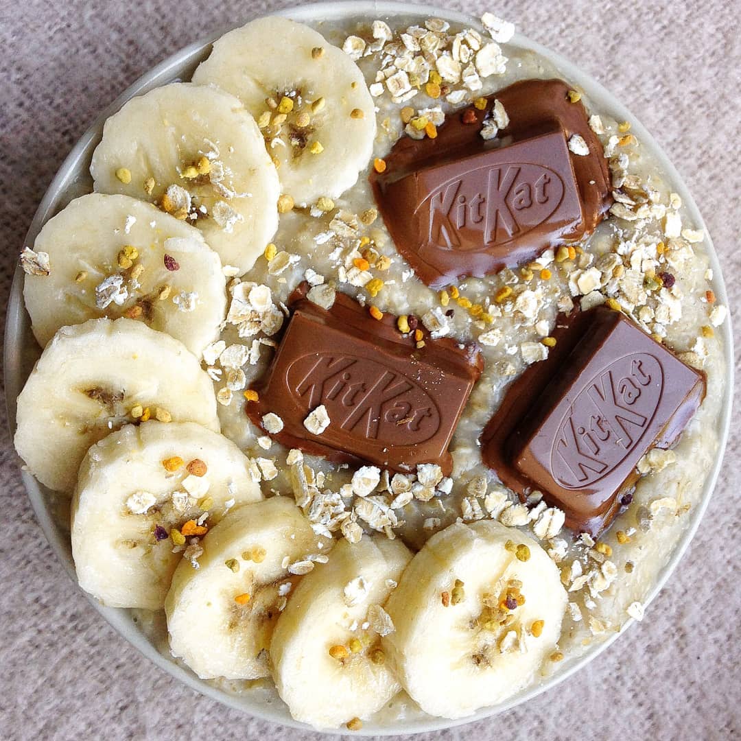Kit Kat and Banana Oatmeal