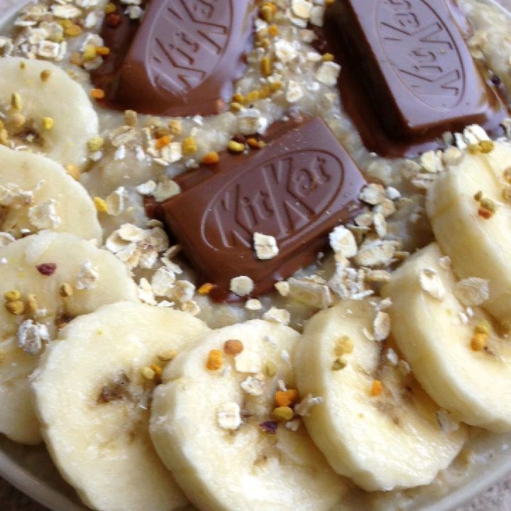 Kit Kat and Banana Oatmeal